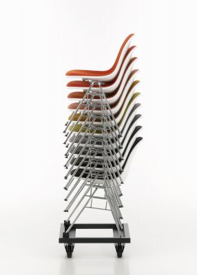 Eames Plastic Side Chair DSS chair with seat cushion Vitra
